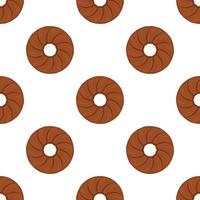 Pattern homemade cookie different taste in pastry biscuit vector