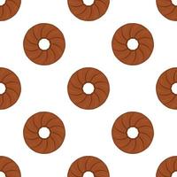 Pattern homemade cookie different taste in pastry biscuit vector