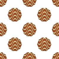 Pattern homemade cookie different taste in pastry biscuit vector