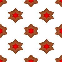 Pattern homemade cookie different taste in pastry biscuit vector