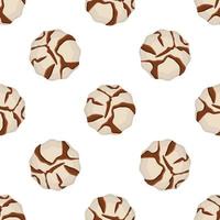 Pattern homemade cookie different taste in pastry biscuit vector