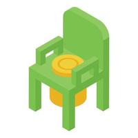 Chair potty icon isometric vector. Baby toilet vector