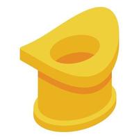 Yellow potty icon isometric vector. Baby toilet vector