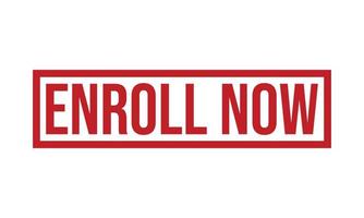Enroll Now Rubber Stamp. Enroll Now Rubber Grunge Stamp Seal Vector Illustration