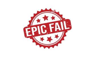 Epic Fail Rubber Stamp. Epic Fail Rubber Grunge Stamp Seal Vector Illustration