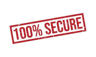 100 Percent Secure Rubber Stamp vector