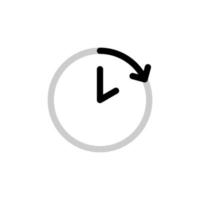 Ten Minutes Clock Count Simple Vector Icon