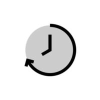 cuarenta minutos reloj contar sencillo vector icono
