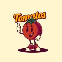 Illustration vector graphic of tomato vegetable character