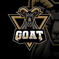 Mascot of Wild Goat that is suitable for e-sport gaming logo template vector