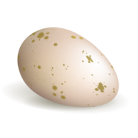 Pasqua leggero beige composizione con uovo e coniglietto orecchie, cartolina. png