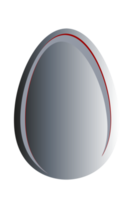 Abstract Easter white egg with red border, frame. png