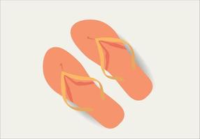 Flip flops on white background. Vector illustration in trendy flat style. Vector Flip Flops design for summer.