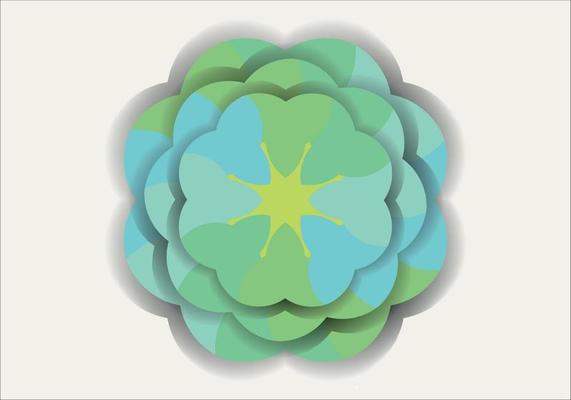 Radial Fractal Pattern Design. Abstract shape design.