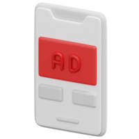 advertising 3d render icon illustration png