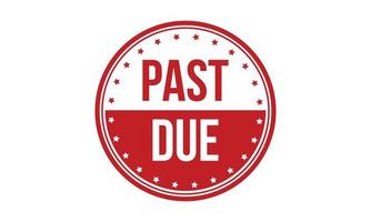 Past Due Rubber Stamp Seal Vector