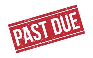 Past Due Rubber Stamp Seal Vector