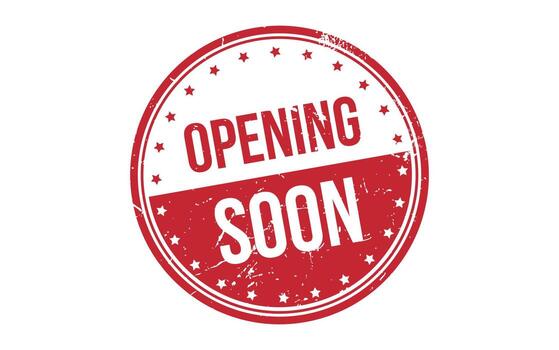 Opening Soon Stamp Seal Vector Illustration
