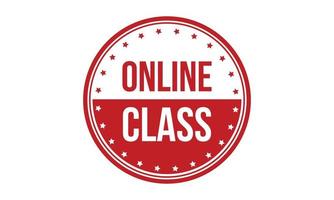 Online Class Rubber Stamp Seal Vector