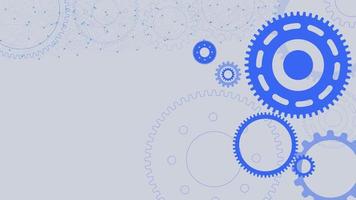 Gear wheel technology with copy space on gray background. Vector illustration.