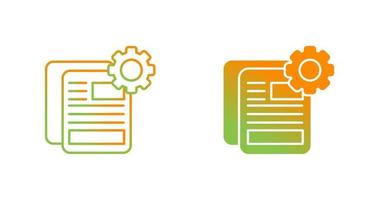 icono de vector de configuración de documento