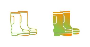 icono de vector de botas de lluvia