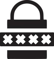 Lock security icon symbol vector image. Illustration of the key secure access system vector design. EPS 10