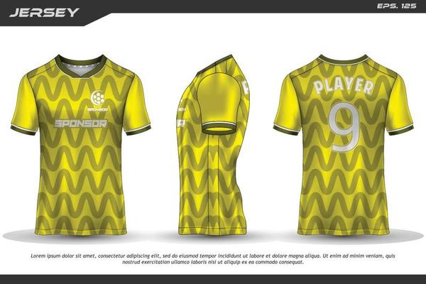 Premium Vector  Vector collection of sports shirts - soccer kit for  sublimation golden