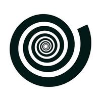 Hypnotic spiral tunnel logo vector art