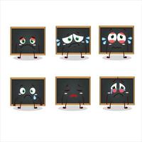 Blackboard cartoon in character with sad expression vector