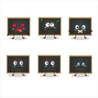 Blackboard cartoon in character with nope expression vector