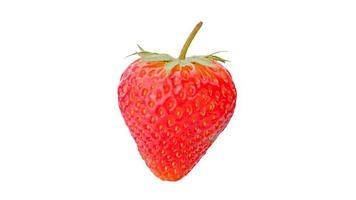 Red Strawberries isolated on white background with clipping path. photo
