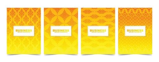 yellow abstract pattern cover design vector