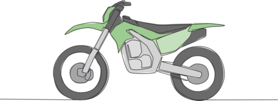 un Célibataire ligne dessin de dure Piste motocross logo. de route moto concept. continu ligne dessiner conception vecteur illustration png
