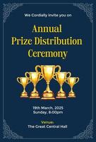 Annual Prize Distribution Cermony invitation card design vector