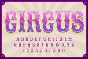 decorative circus editable text effect vector