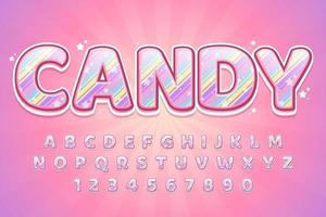 decorative candy Font and Alphabet vector