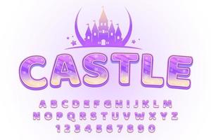 decorative castle editable text effect vector design