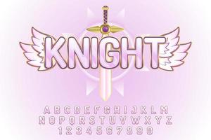 decorative knight editable text effect vector design