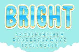 decorative editable bright text effect vector design