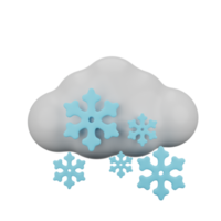 neve nube 3d icone png