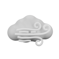 blåsigt moln 3d ikoner png