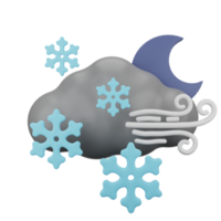 Wind Night Snow Cloud png