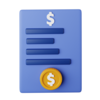 3D Illustration Financial Report Object png