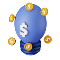 3D Illustration Finance Idea Object png