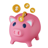 3D Illustration Piggy Bank Object png