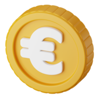 3D Illustration Euro Coin Object png