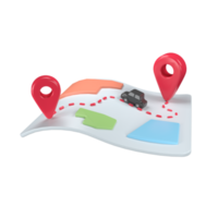 mapa ubicación 3d ilustración png