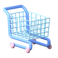 carrello 3d icona illustrazione png