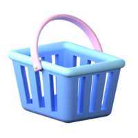 ilustración de icono 3d de cesta png